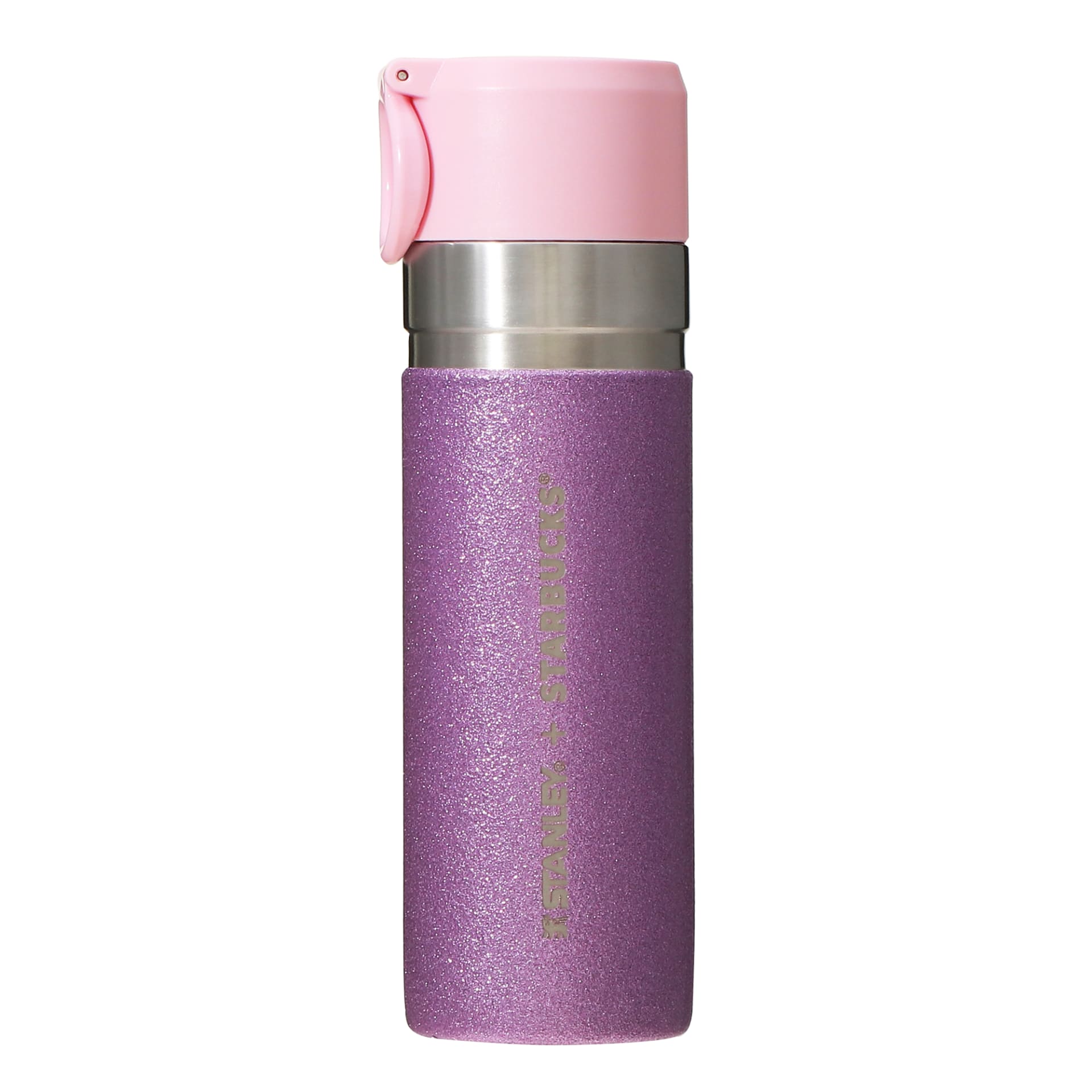 「ステンレスボトルSTANLEYグリッターパープル473ml」（5300円）