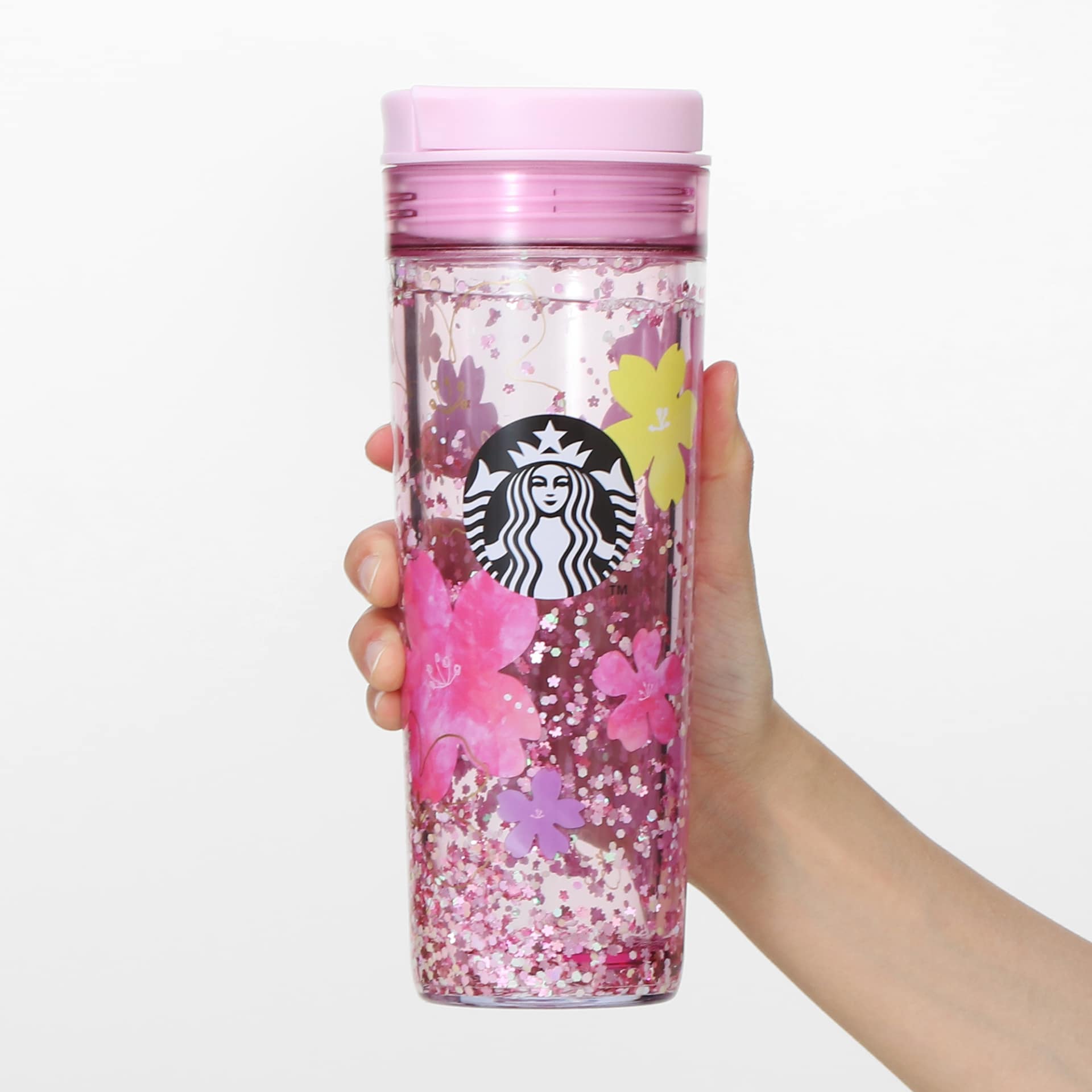 「SAKURA2024ウォーターインタンブラーピンクグリッター473ml」（2500円）
