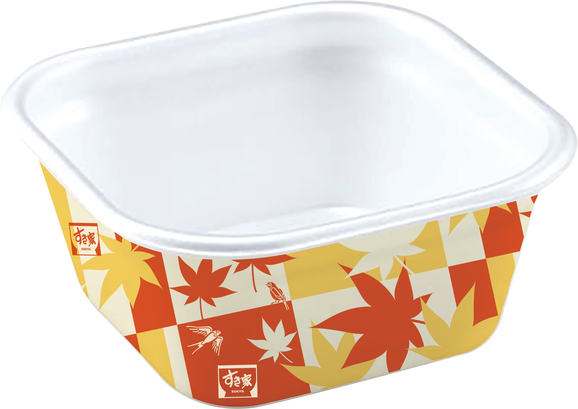 紅葉とツバメをベースに秋の実りへの感謝の色でまとめたデザイン