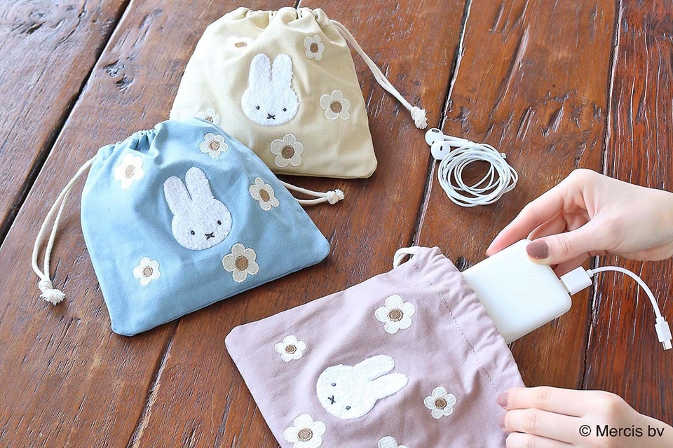 ミッフィー×花柄のエコバッグ/トートバッグ/ポーチ/巾着など発売