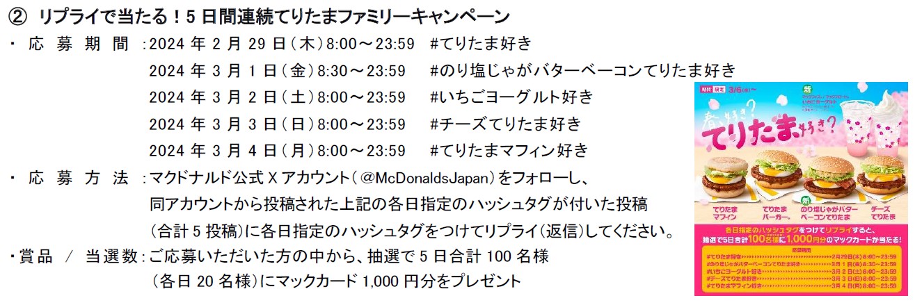 マクドナルド公式Xキャンペーン