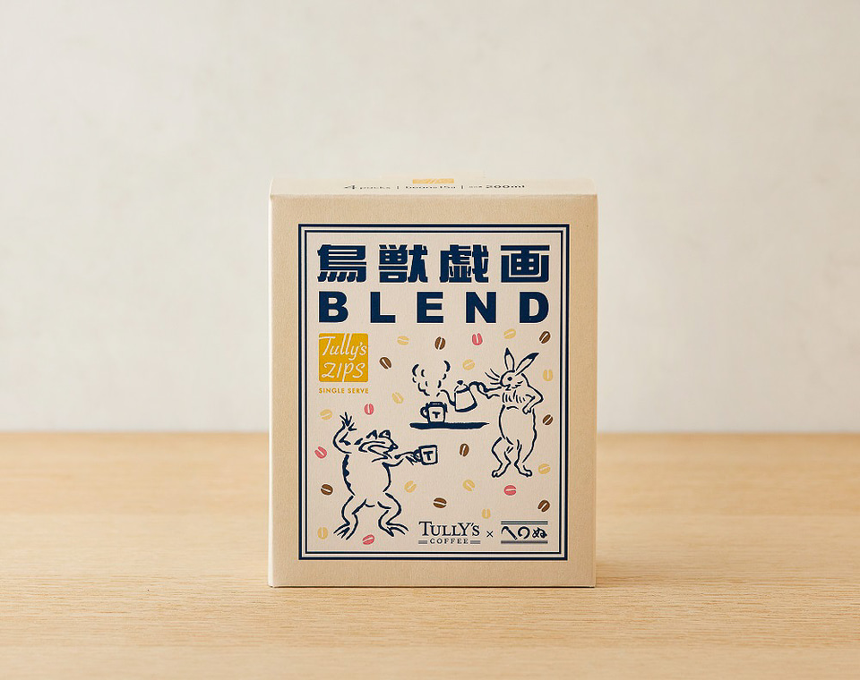 タリーズコーヒー×かまわぬ「鳥獣戯画」にトートバッグ