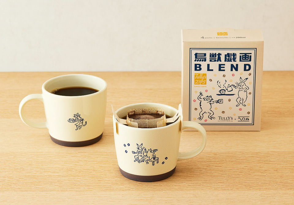 タリーズコーヒー×かまわぬ「鳥獣戯画」にトートバッグ