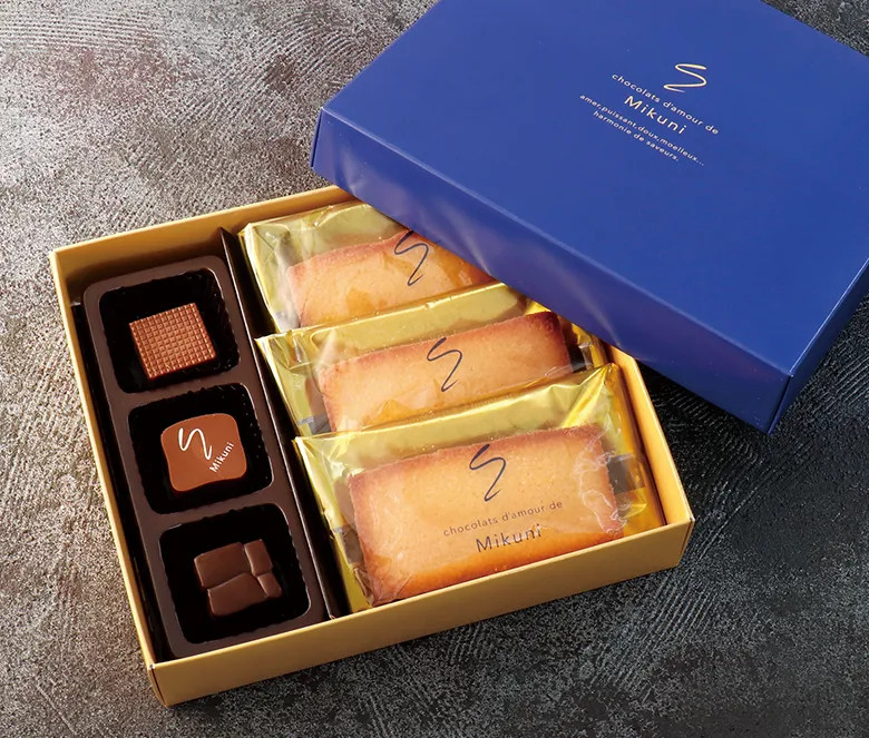 「ショコラ・ダムール・ドゥ・ミクニ ショコラ＆フィナンシェ」（1404円）