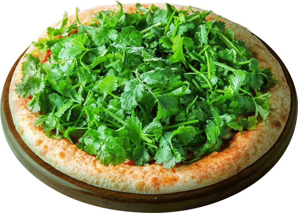 ピザハット、パクチー“200％増量”「パクチーすぎて草超えて森」発売