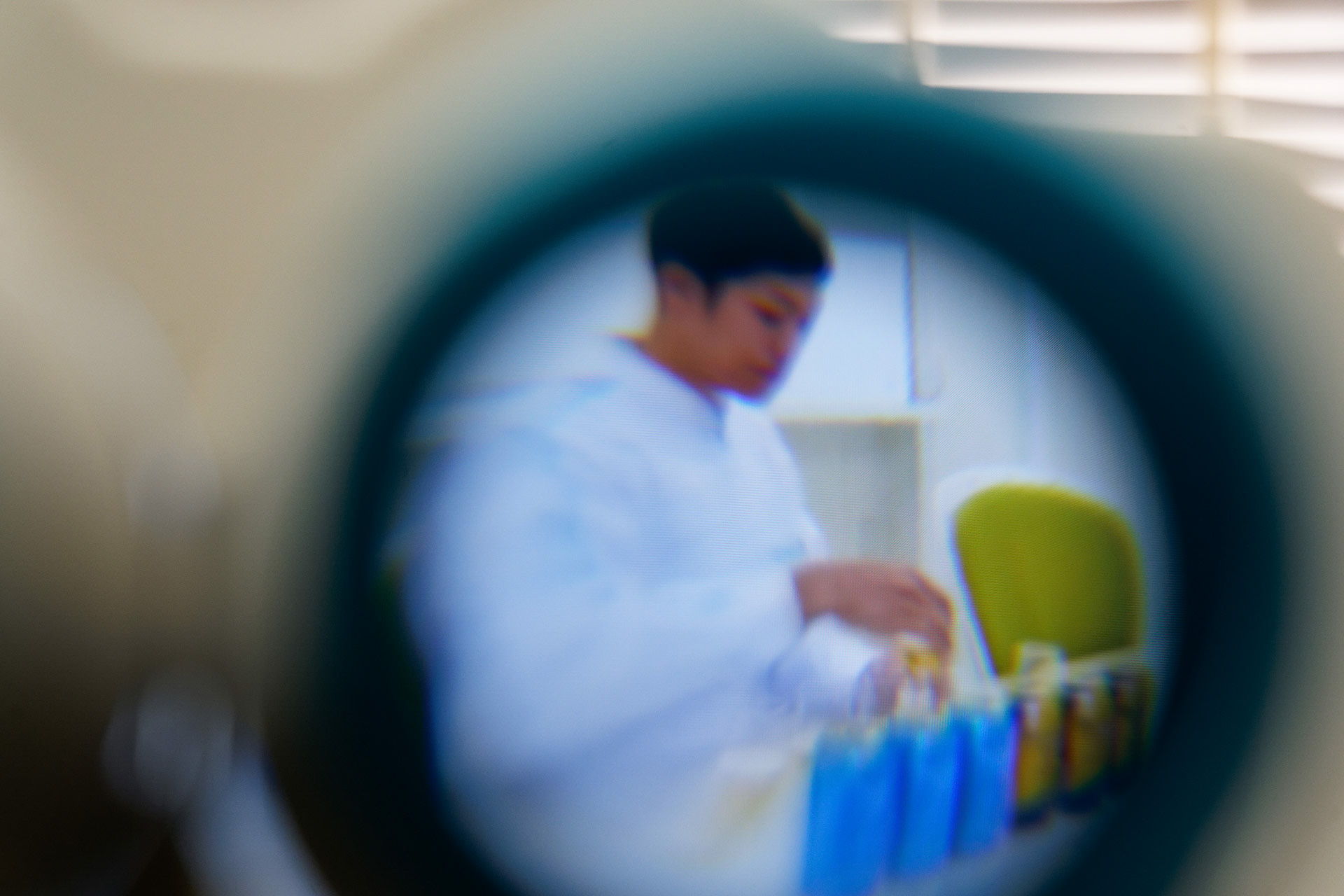 官能評価中の社員のリアルな様子を360度の視界で把握できる