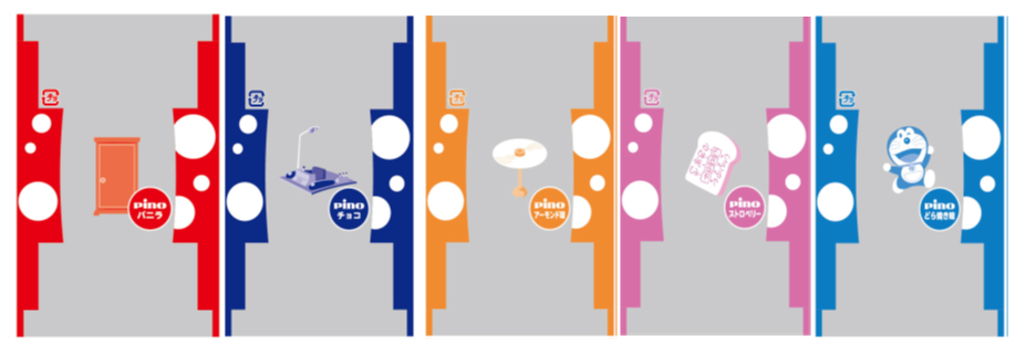 アソートタイプの個包装にはドラえもんのひみつ道具をデザインした