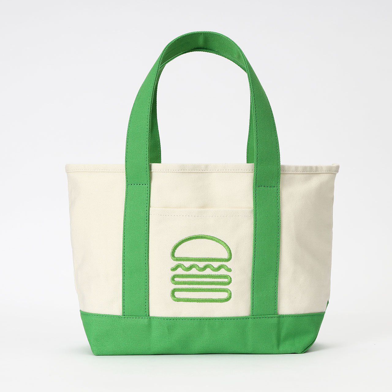 オリジナルのバーガーの刺繍入りトートバッグ