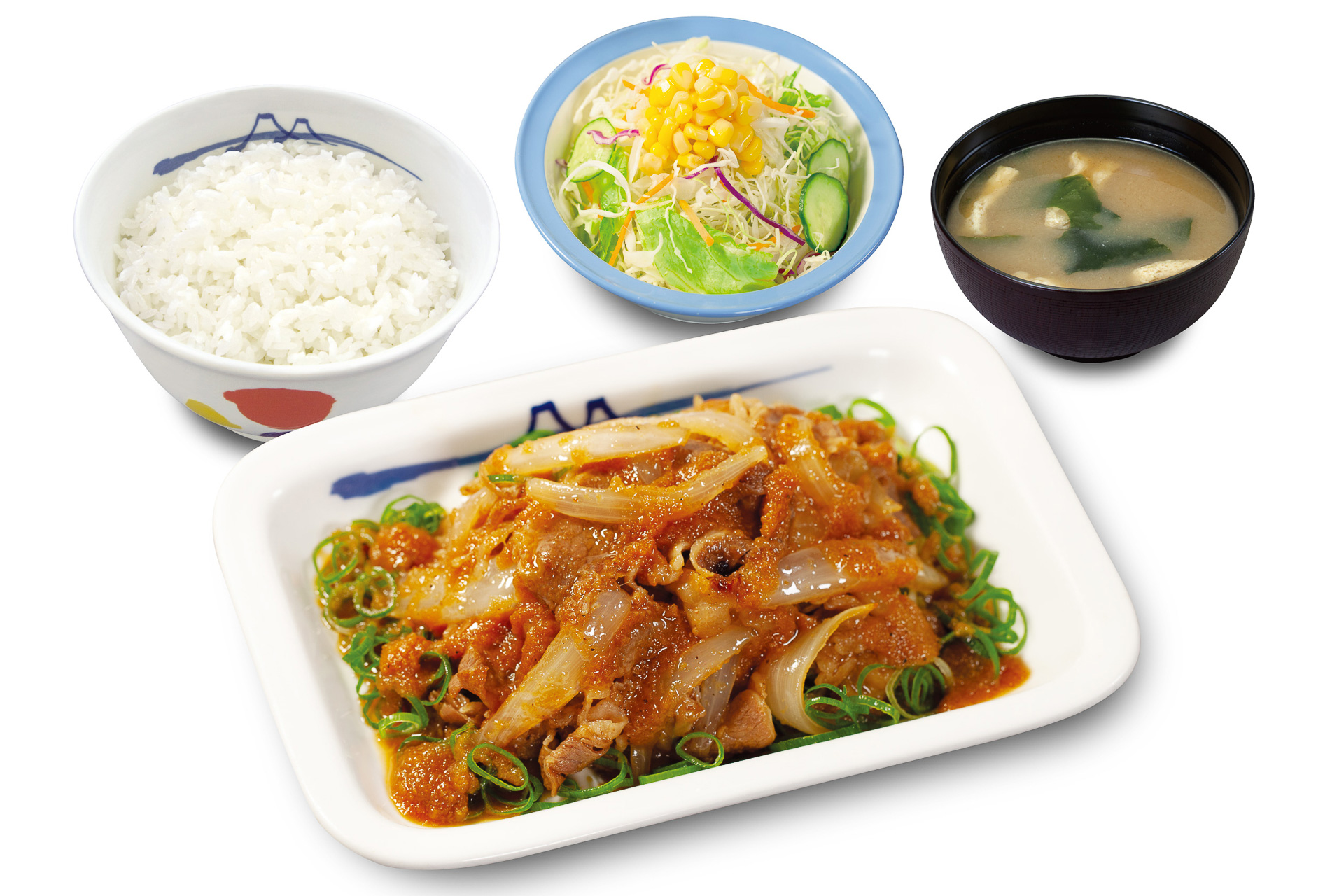 松屋「ネギたっぷり牛肉のエスニック炒め定食」