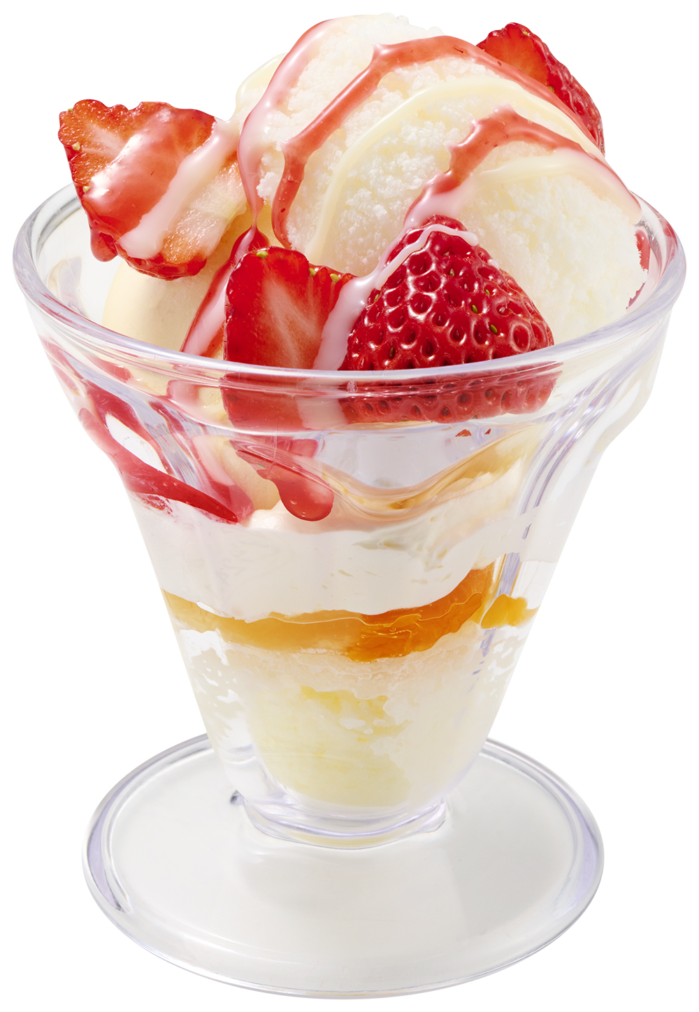 フレッシュ苺の白くまパフェ