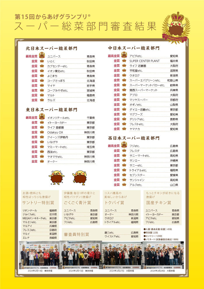 第15回からあげグランプリ スーパー総菜部門