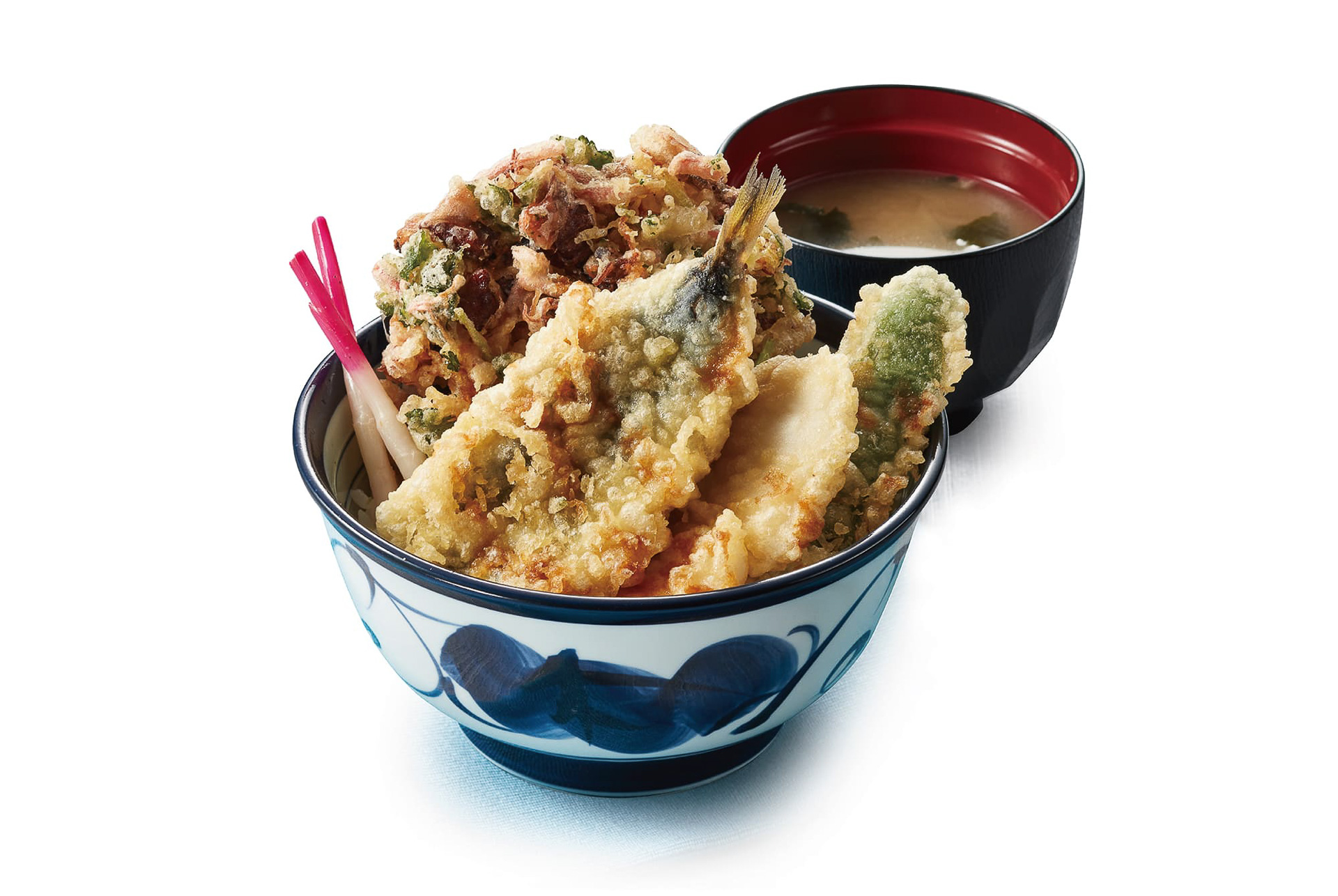 「初夏の海鮮天丼（みそ汁付）」（950円）