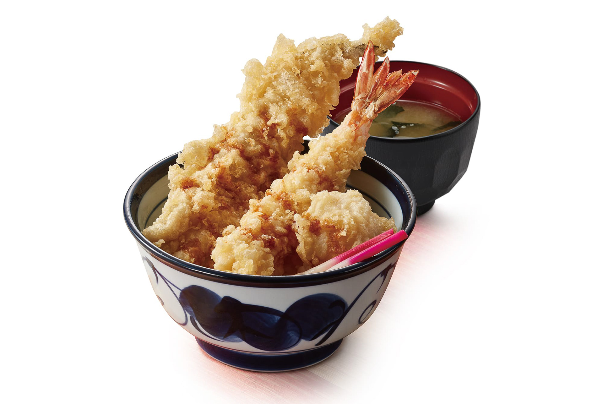 「ご馳走天丼（みそ汁付）」（1280円）