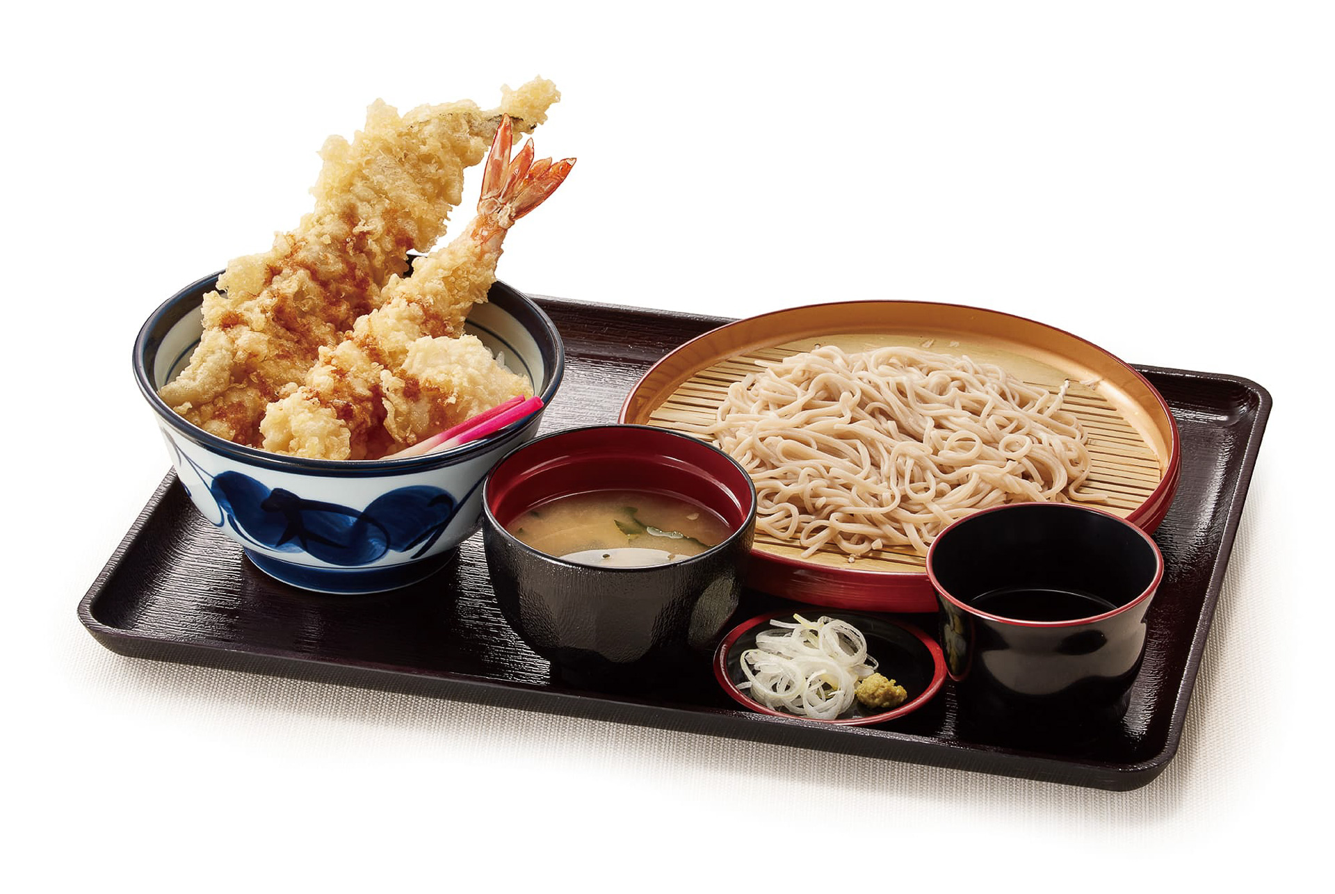 「ご馳走天丼　小そば（小うどん）セット」（1560円）