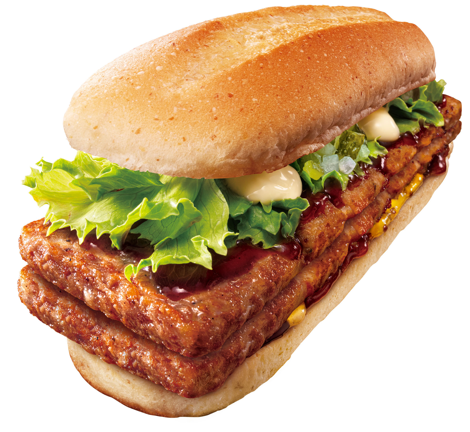 ダブルリブサンド ポーク（740円/MMセット 1090円）