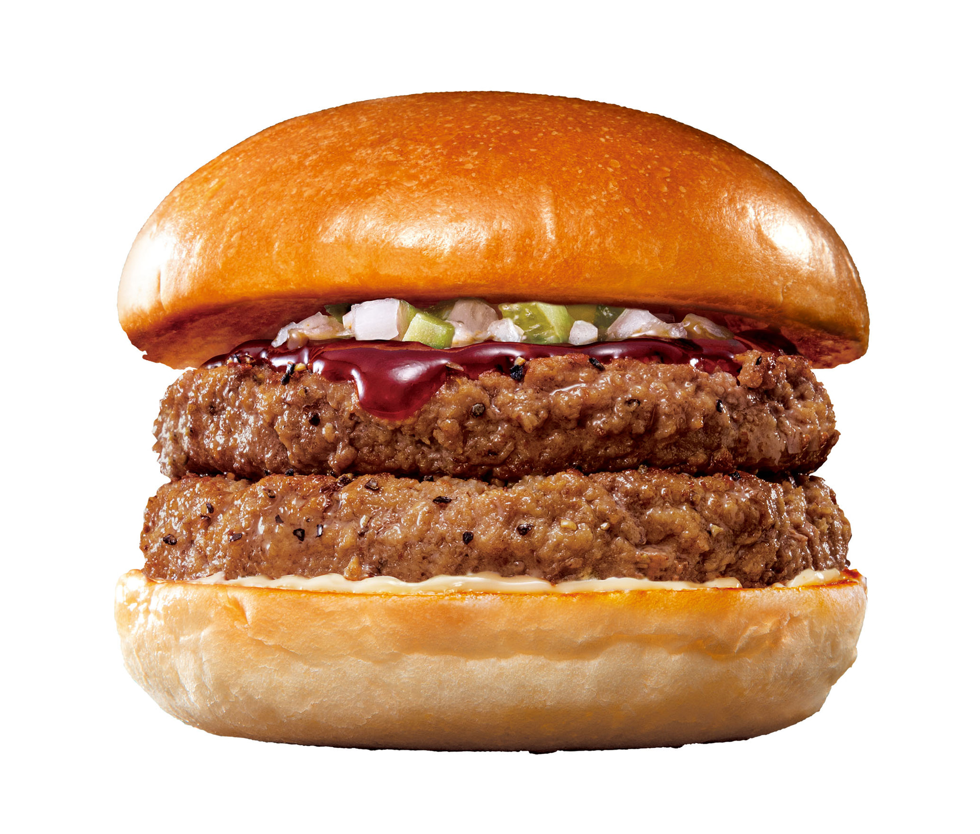 ダブル絶品ビーフバーガー（540円/MMセット 890円）