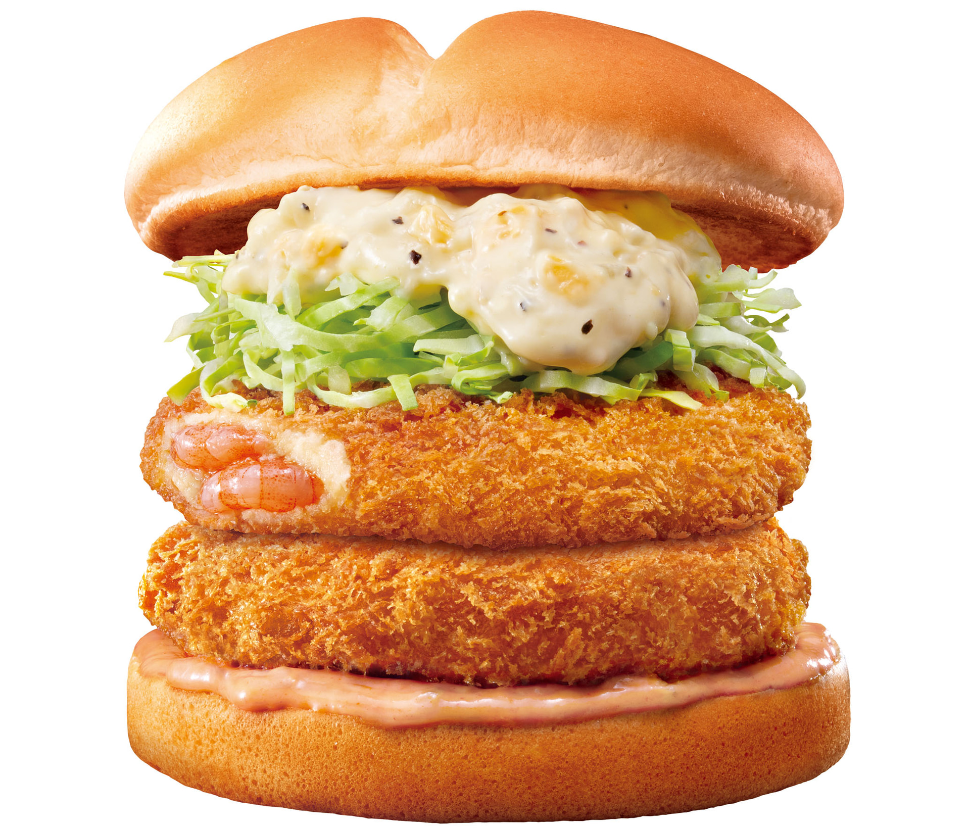 ダブルエビバーガー（590円/MMセット 940円）