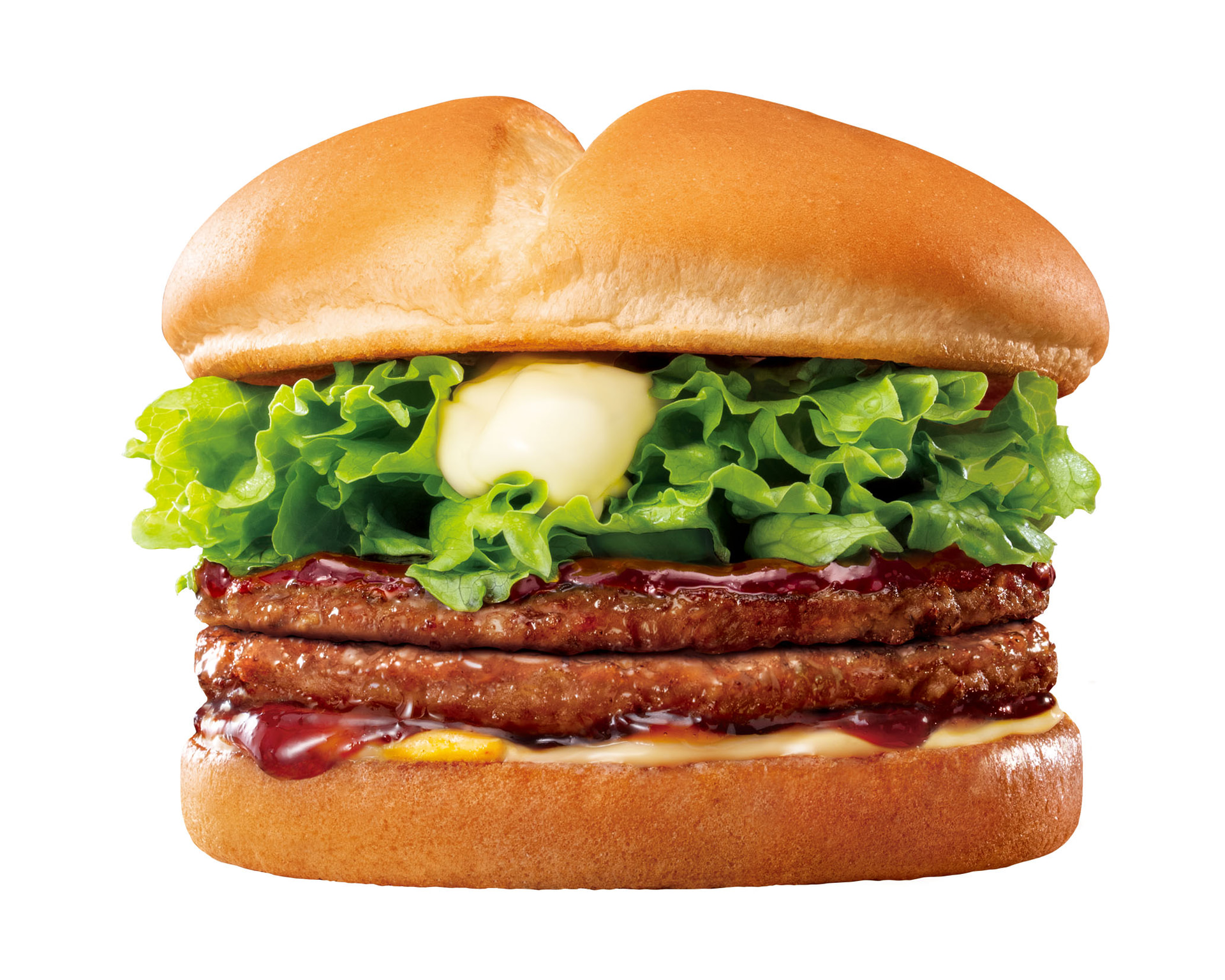 ダブルチーズてりやきバーガー（540円/MMセット 890円）
