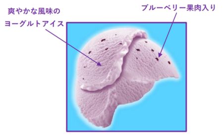 ブルーベリーとヨーグルトの爽やかな組み合わせ