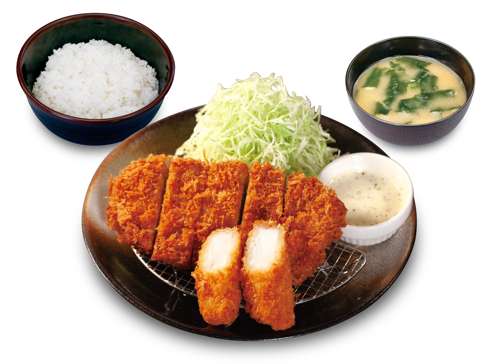 「ロースかつ＆イカフライ定食」（830円）