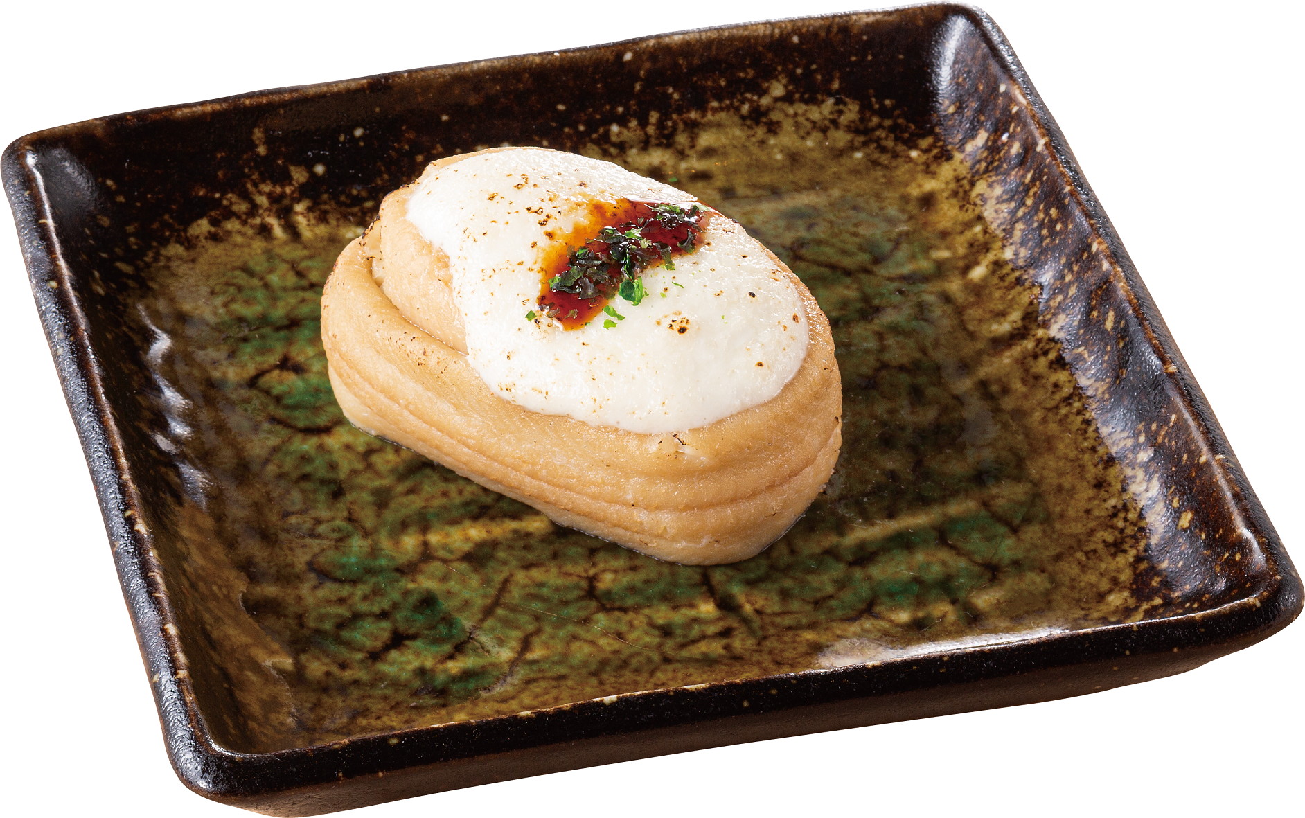 「煮穴子とと ろ ろのふわトロ軍艦」（352円）