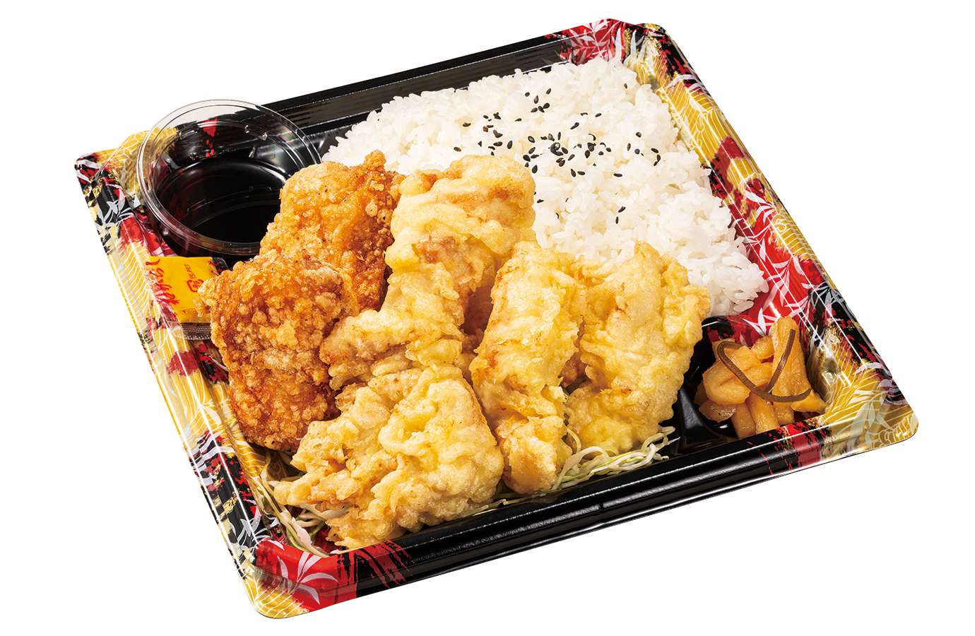 「とり天合盛り弁当」（712円）