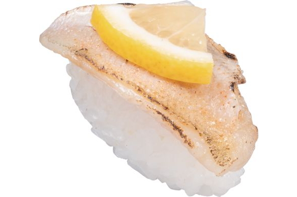 「直火炙り のどぐろ塩炙り」（1貫110円）