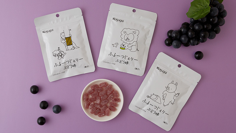 「春日井製菓 ふるーつじぇりー ぶどう味40g」（194円）