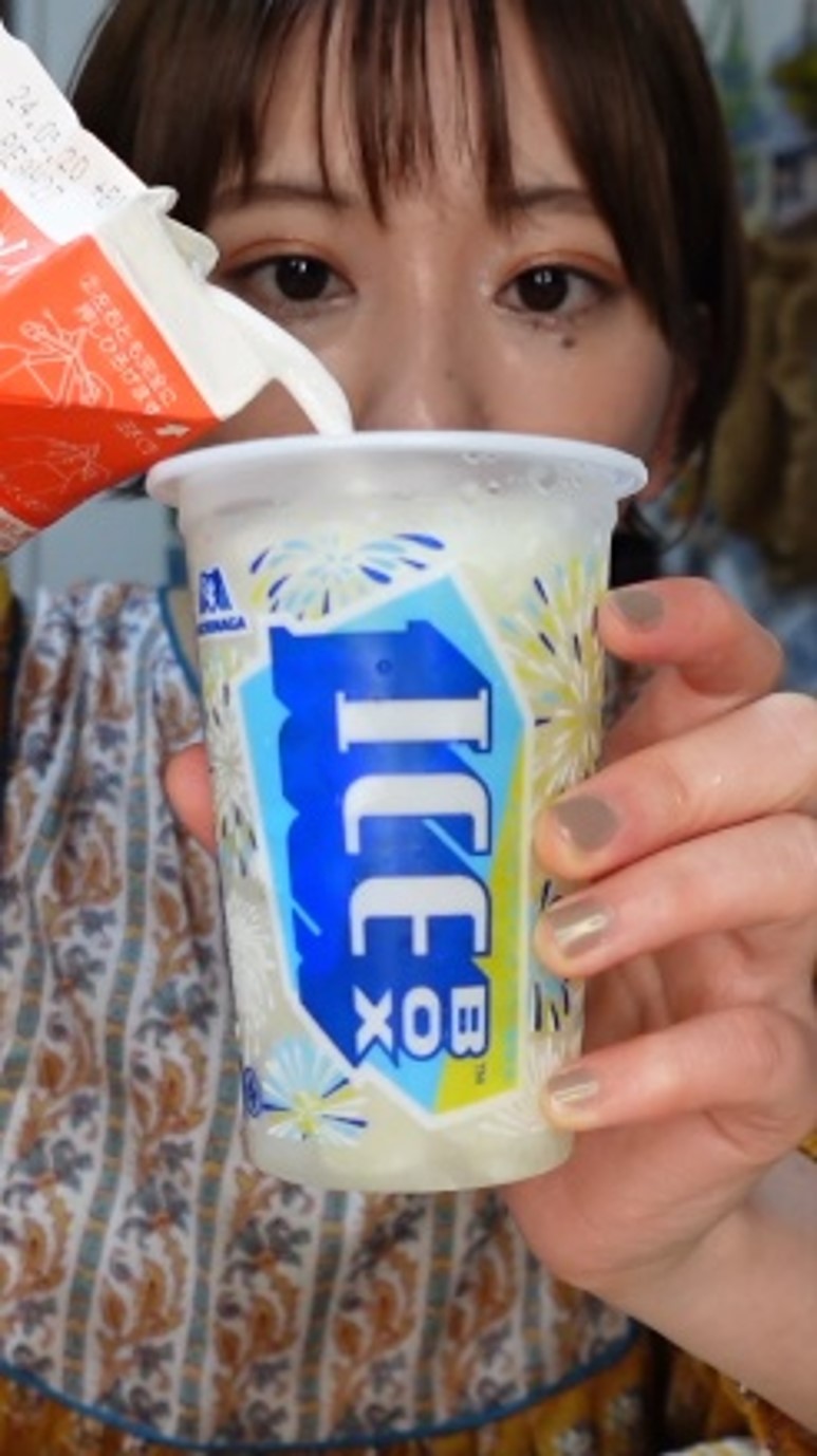 こぴさんおすすめの「アイスボックス×牛乳」