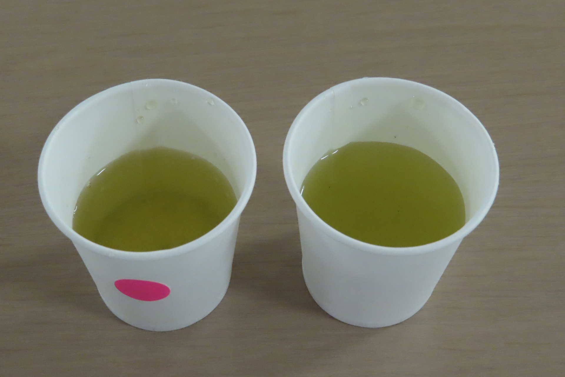 一煎目と二煎目の違いを試飲で確認