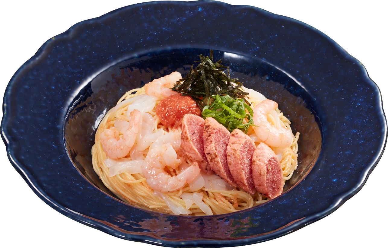 「“冷製カッペリーニ” 炙り明太子とヤリイカ」（1089円）