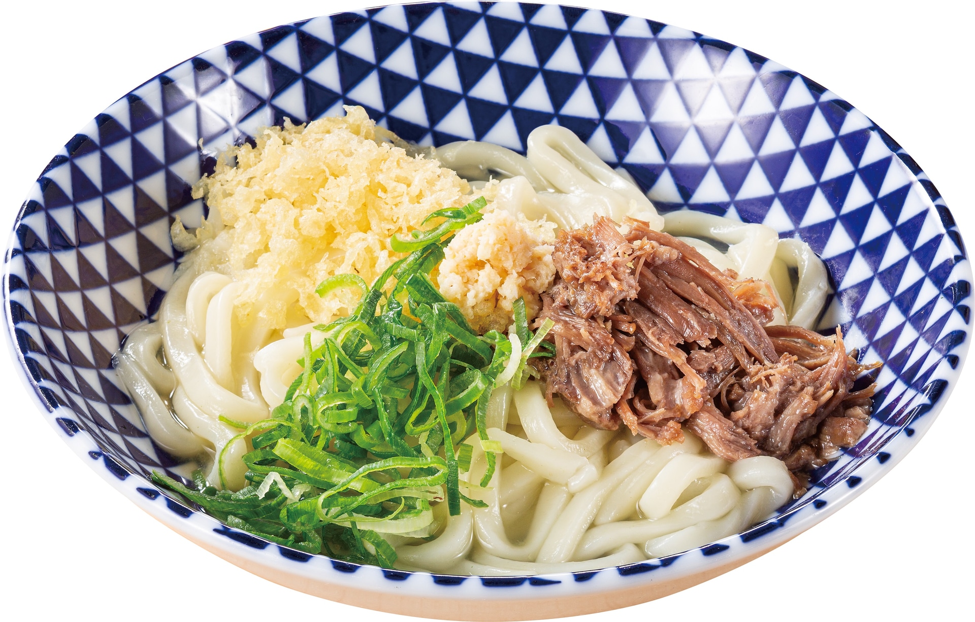 「茹でタンをのせた滋味な出汁うどん」（495円）