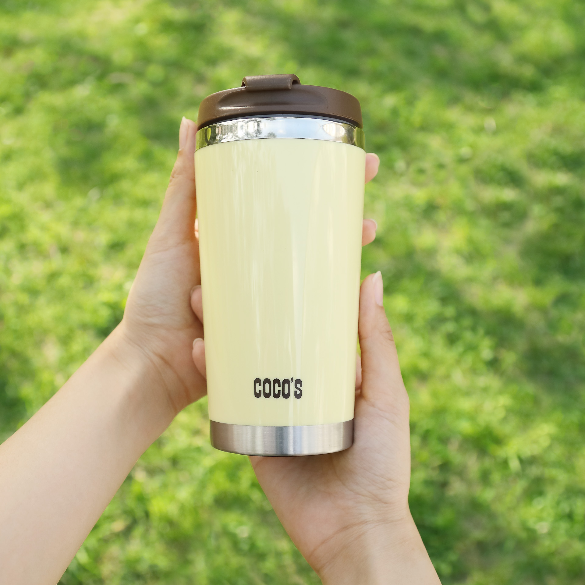 フタ付きステンレスタンブラー