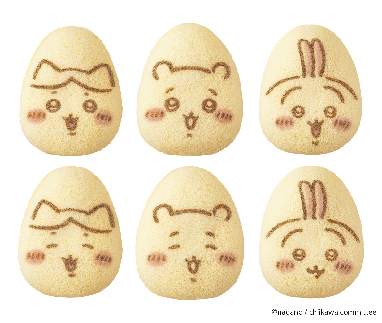 「ちいかわ」「ハチワレ」「うさぎ」の絵柄は全6種