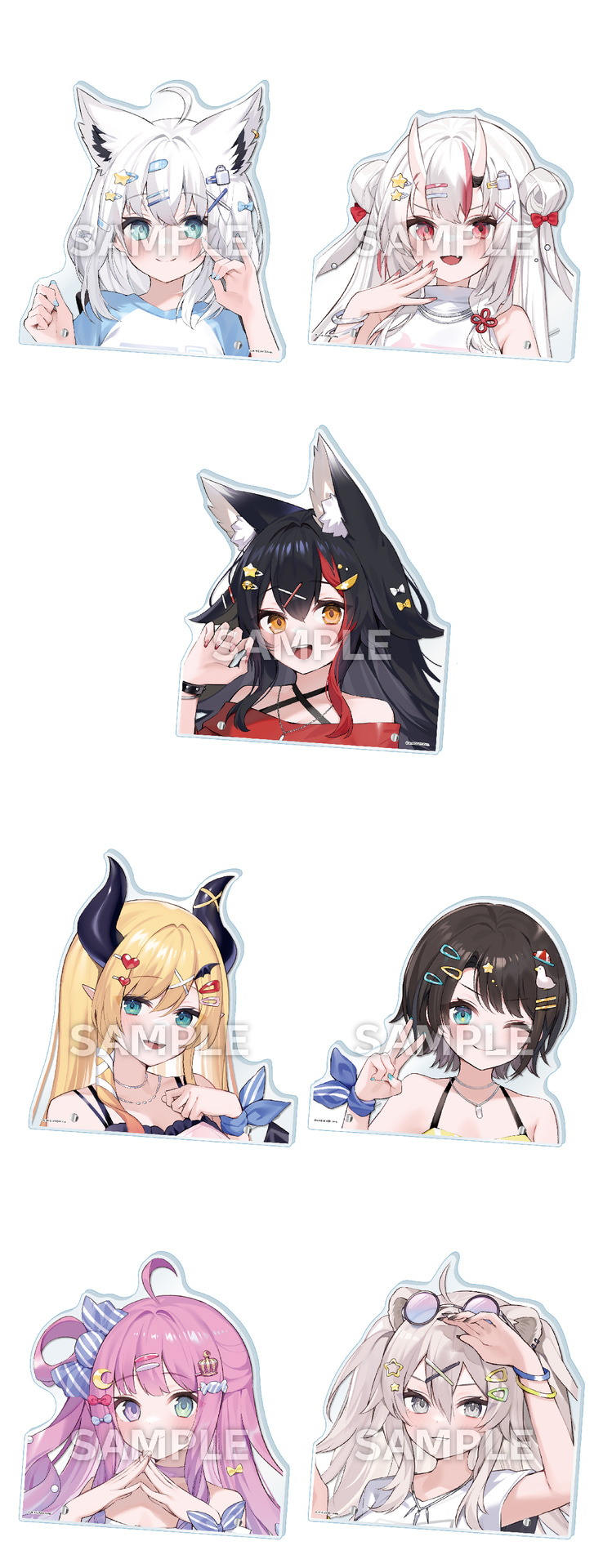 「『ホロライブ』ビッグフェイスアクリルスタンド（全14種）」（各6600円）