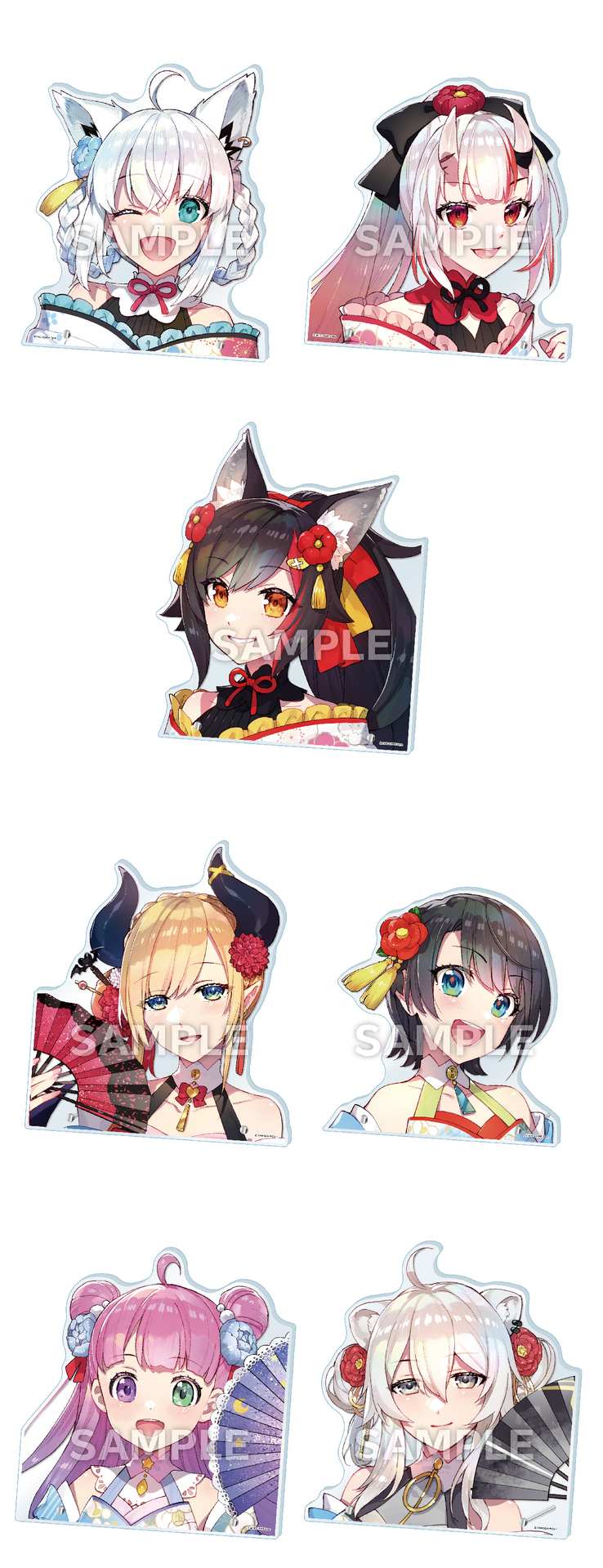 「『ホロライブ』ビッグフェイスアクリルスタンド（全14種）」（各6600円）