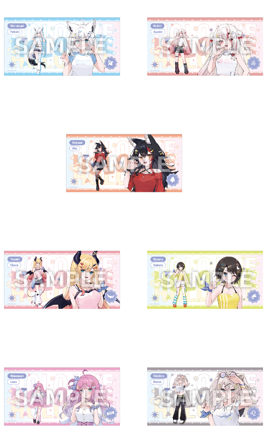 「『ホロライブ』デスクマット（全14種）」（各3850円）