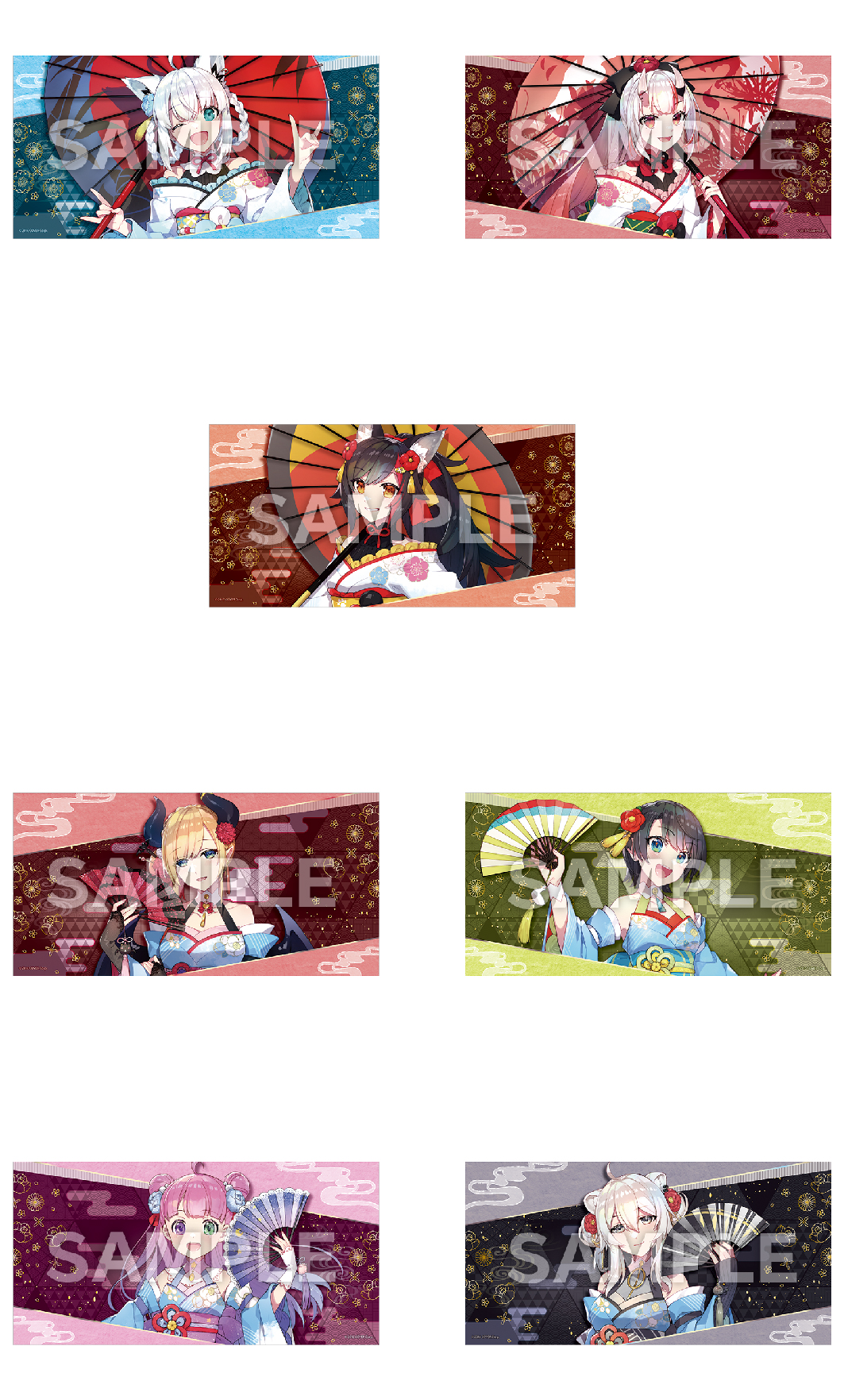 「『ホロライブ』デスクマット（全14種）」（各3850円）