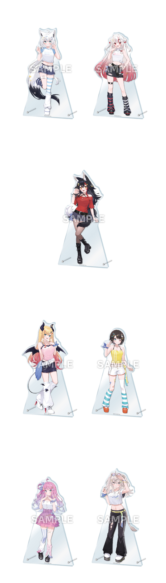 「『ホロライブ』ビッグアクリルスタンド（全14種）」（各3300円）