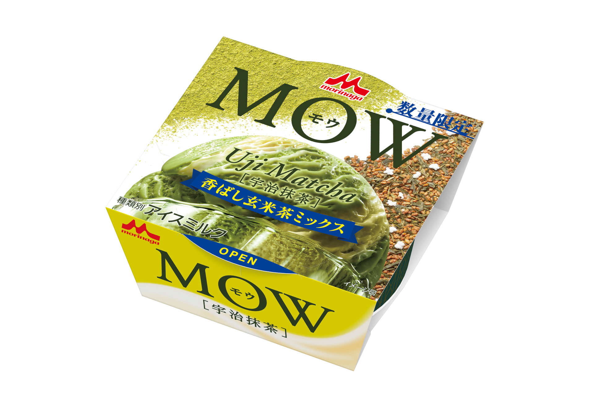 森永乳業「MOW 宇治抹茶～香ばし玄米茶ミックス～」