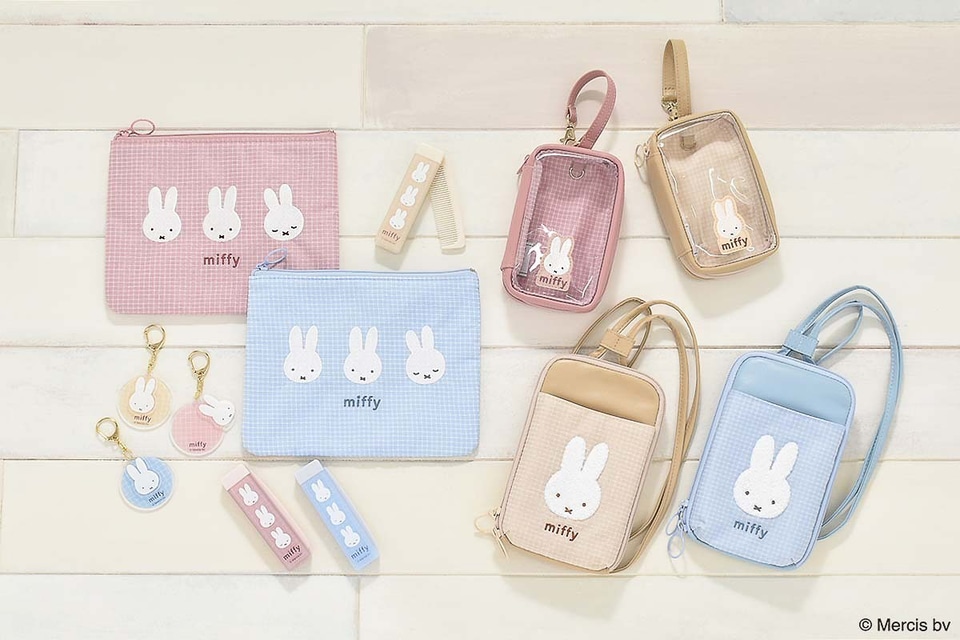 ミッフィー、大人かわいいトートバッグ/ポーチ/スマホショルダー/巾着