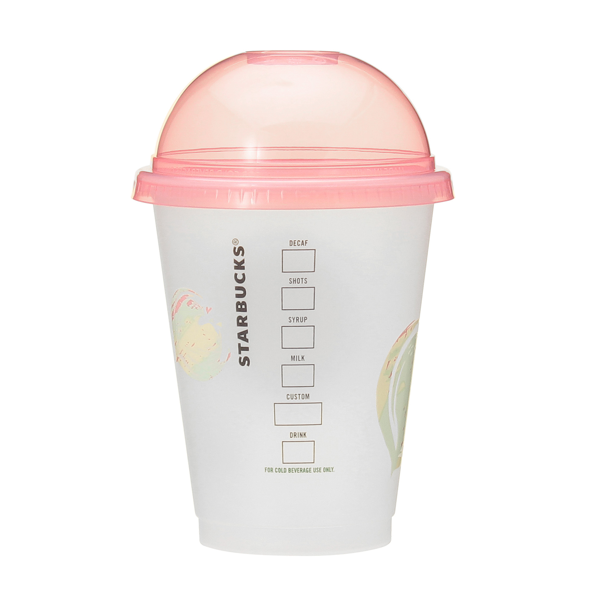 ドームリッドリユーザブルコールドカップ マーブルハート473ml