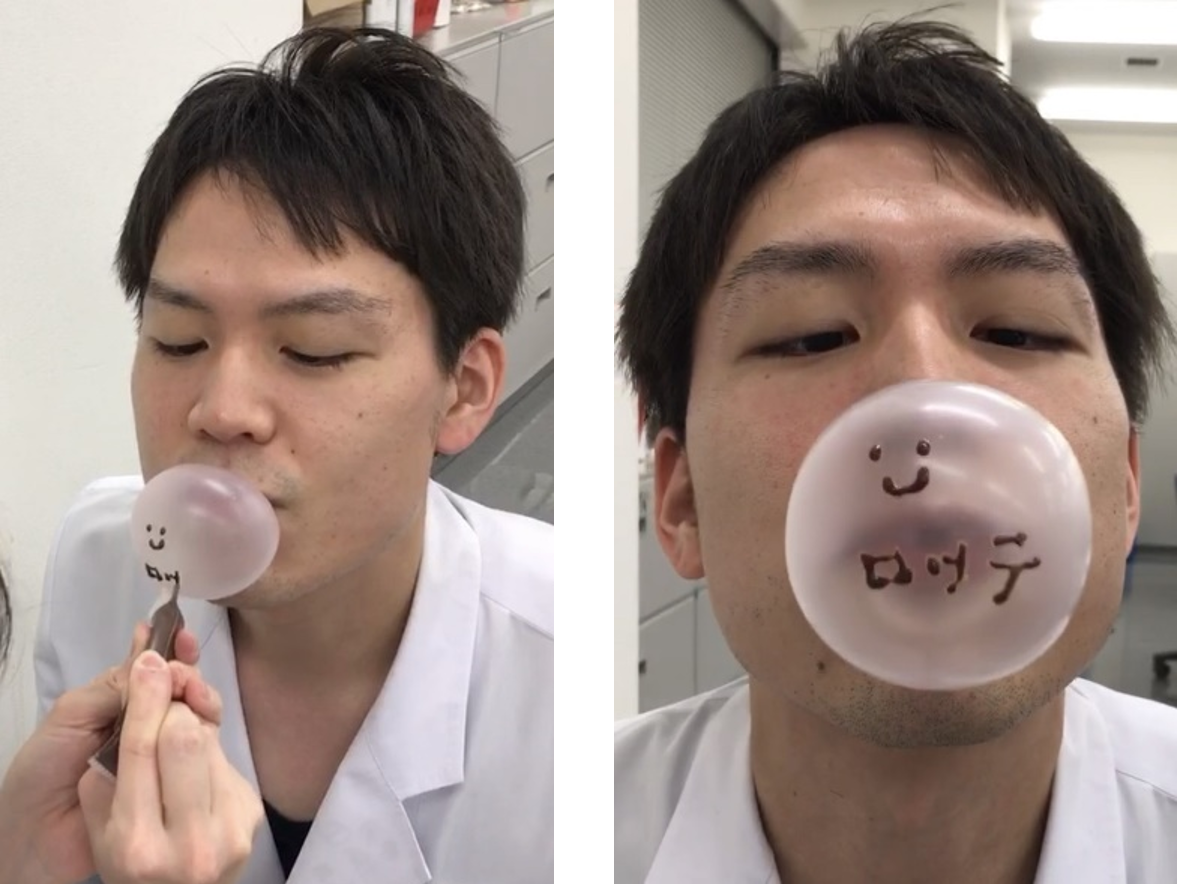 表面にチョコペンで文字などを書くこともできる