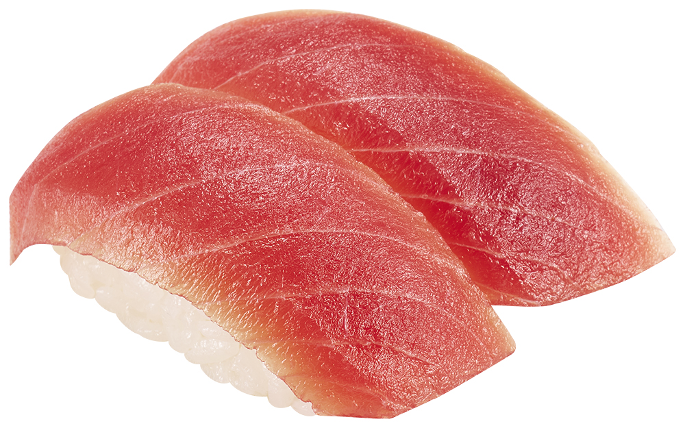 「大切り厳選めばち鮪 100円」