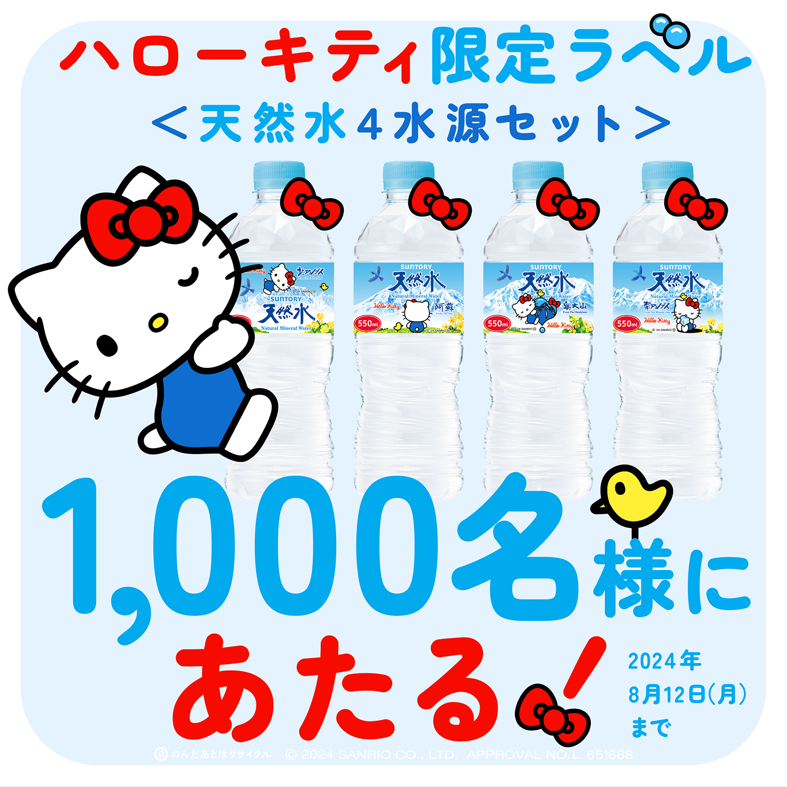 ハローキティ限定ラベルプレゼントキャンペーン