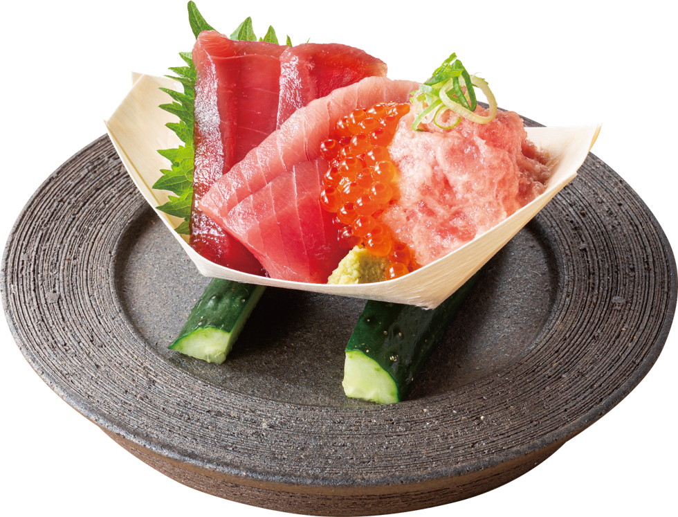 「お神輿まぐろ漁船（刺身）」（869円）