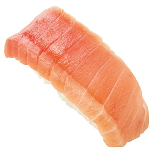 「天然南まぐろ中とろ」（1貫 210円）