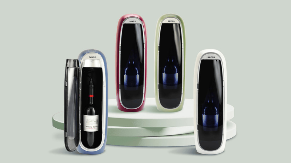 [SANTUS™︎] Vibra スマートワインディスペンサー パールホワイト ワイン好きの神アイテム！酸素濃度1%以下で「開けたて」の美味しさと