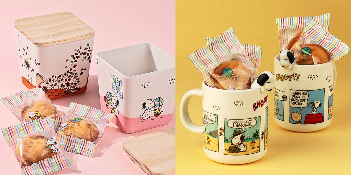 カルディコーヒーファーム「スヌーピー バンブーコンテナ」と「ダンキン スヌーピー マグカップ」
