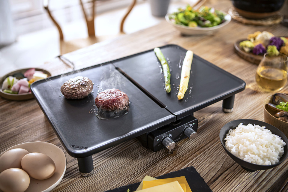 ドウシシャ、火力をそれぞれ調整可能なデュアルプレート構造「evercook
